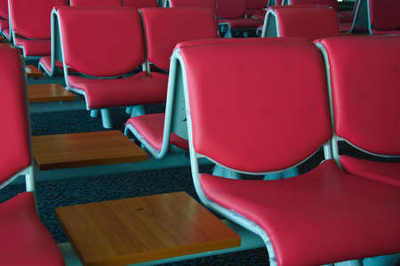 Row of empty chair at airport