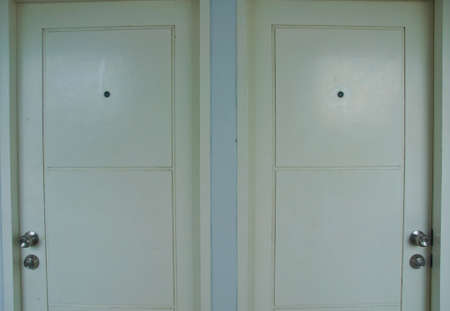 two white door close  for designの写真素材