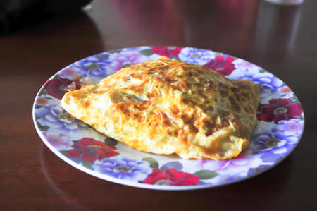 Vietnamese stuffed crispy omeletteの写真素材