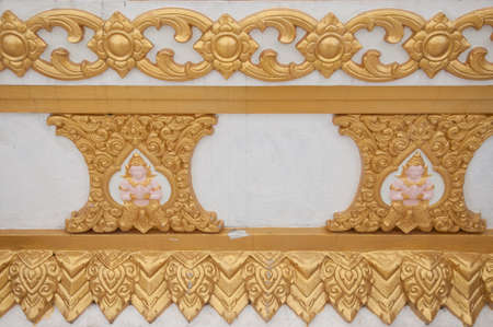 Buddha wall of Thai style pattern designの写真素材