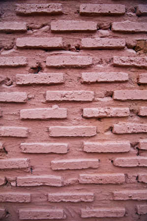Laterite stone wall backgroundの写真素材