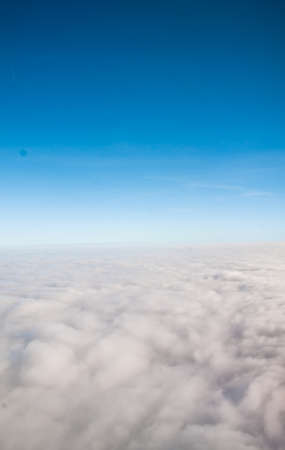 View above the sky from airplaneの写真素材