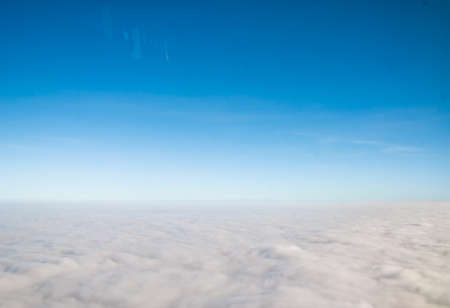 View above the sky from airplaneの写真素材