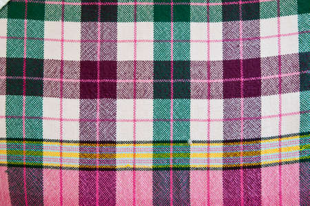 Fabric plaid texture. Cloth backgroundの写真素材