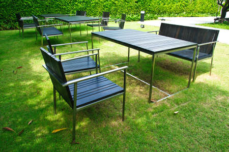 Garden Patio with table, chairsのeditorial素材