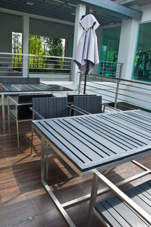 Stylish outdoor terraceの写真素材