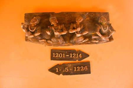 Native Thai style molding art -room numberの写真素材