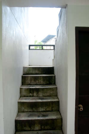 Empty building old stairway