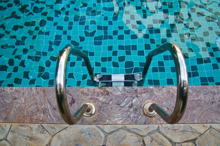 Swimming pool with stairの写真素材