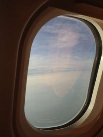 Window in airplaneの素材