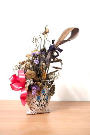 best memories -Bouquet of withered flower in vaseの写真素材
