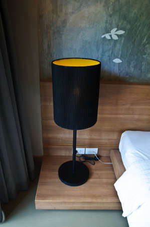 stylish black table lampの写真素材