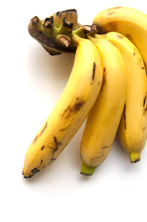 Fresh ripe banana isolated on white の写真素材