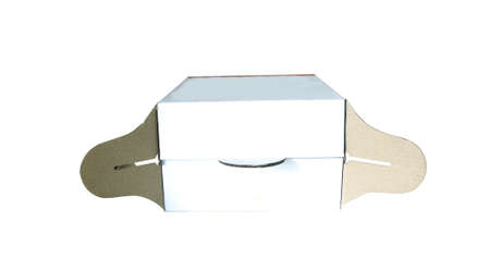 cardboard box on white の写真素材