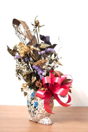 best memories -Bouquet of withered flower in vaseの写真素材