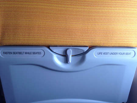 Airplane safety advice Life-vest under seatの素材