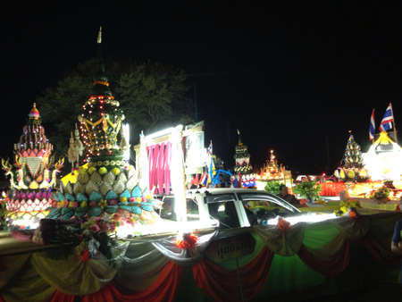 Loy krathong festival at Thailand の素材
