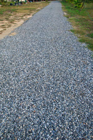 Pebble pattern in road  abstractの写真素材