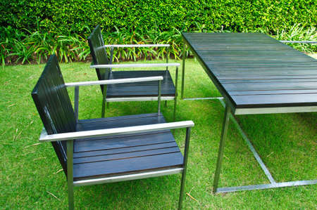 furniture on the outdoor cafe patioのeditorial素材