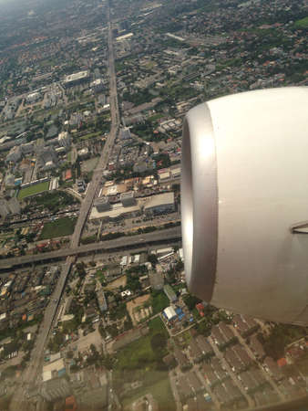 Airplane on skyの素材