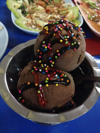 Chocolate ice-cream  の素材
