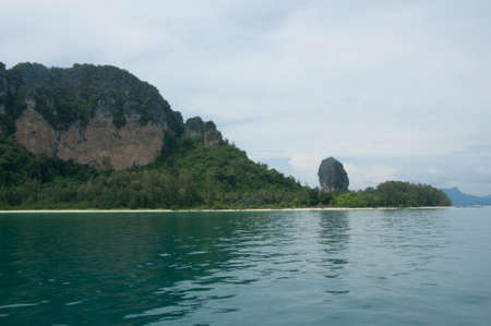 Island view tropical beach, andaman sea,Krabi Province Thailandの写真素材