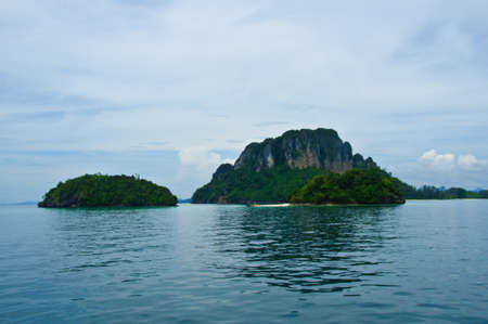 Island view tropical beach, andaman sea,Krabi Province Thailandの写真素材