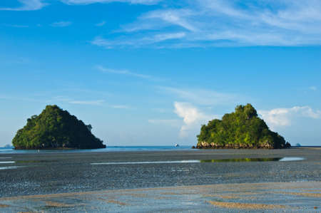 Island view tropical beach, andaman sea,Krabi Province Thailandの写真素材