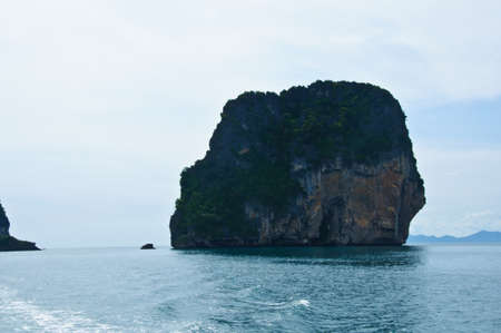 Island view tropical beach, andaman sea,Krabi Province Thailandの写真素材