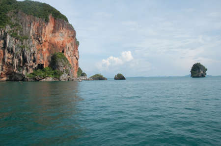 Island view tropical beach, andaman sea,Krabi Province Thailandの写真素材