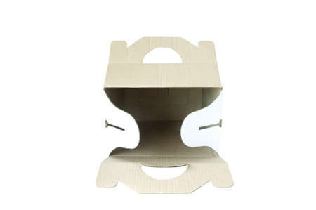 cardboard box on white backgroundの写真素材