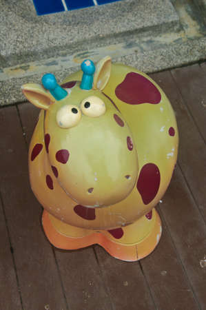 Chair - giraffe made for child's playの写真素材