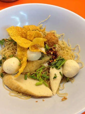Thai noodle with soup, Kuay tiew moo の素材