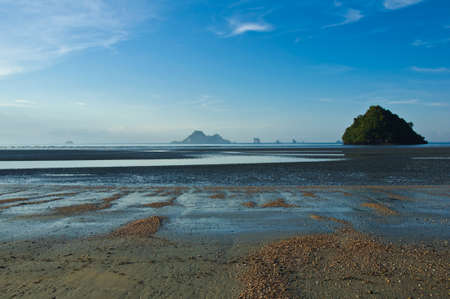 Island view tropical beach, andaman sea,Krabi Province Thailandの写真素材