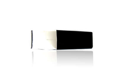 black paper box on whiteの写真素材