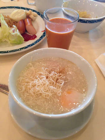 Congee with minced porkの素材