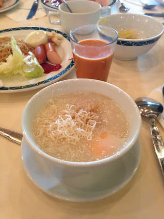 Congee with minced porkの素材