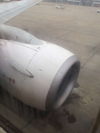 Airplane in airport の素材
