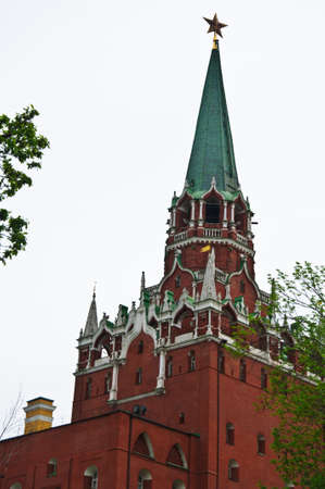 The Kremlin Borovitskaya tower, Moscowの写真素材