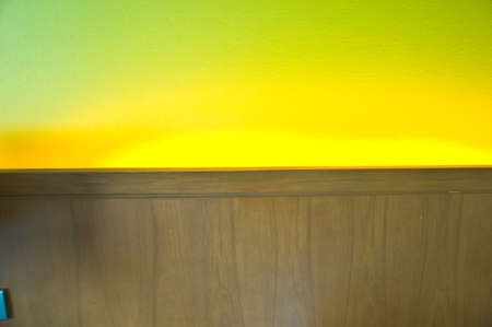 backdrop wood yellow for decorationの写真素材