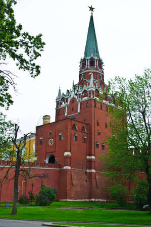 The Kremlin Borovitskaya tower, Moscowの写真素材