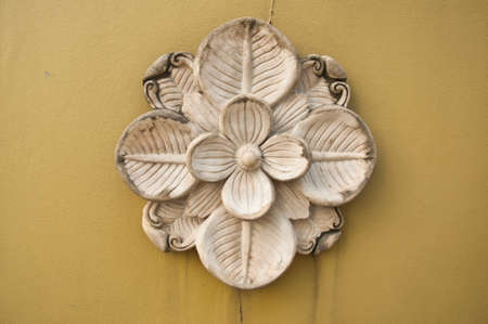 stone sculpture flower craft art designの写真素材