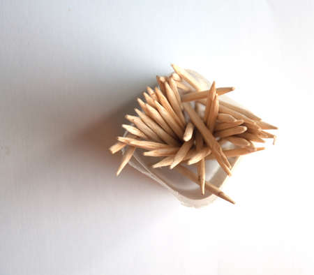 Toothpick isolated on white 