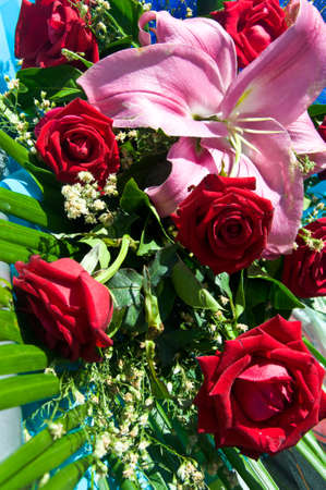 Beautiful wedding still life with bouquetの写真素材