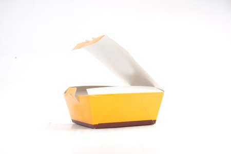 open yellow box on isolated backgroundの写真素材