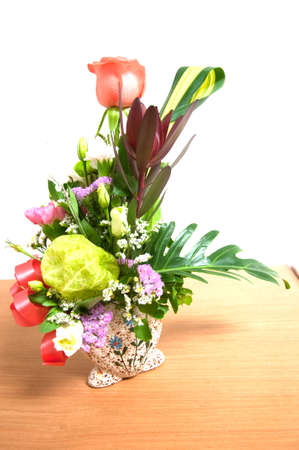 Beautiful  flowers bouquet in vaseの写真素材