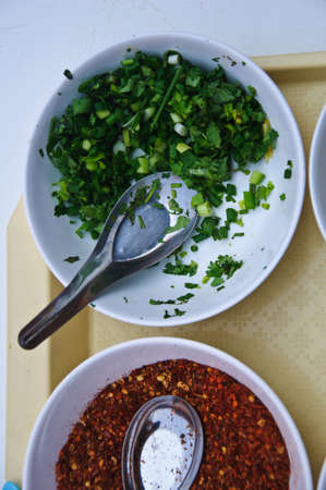 Thai food ingredient for porridge rice gruel in bowl