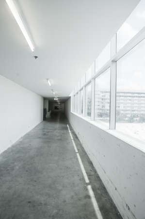 empty modern office corridorのeditorial素材