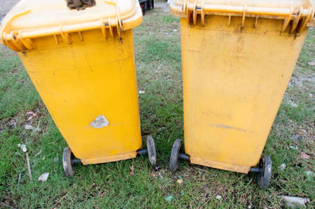 Recycle bin in the parkの写真素材