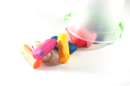 Child's play clay isolated on whiteの写真素材